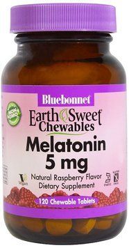 Bluebonnet Nutrition Melatonin, 5 mg, Natural Raspberry Flavor, 120 Chewable Tablets (BLB0997) 659782 фото