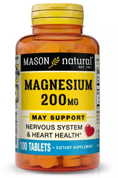 Mason Natural Magnesium Магний 200 мг 100 таблеток 1118707 фото