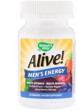 Nature's Way Alive! Men's Energy Multivitamin-Multimineral 50 Tabs Мультивитамины для мужчин 535139 фото
