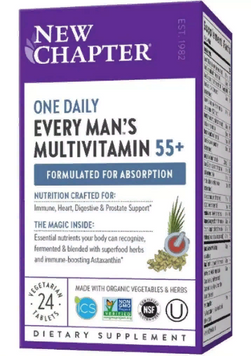 New Chapter Every Man's One Daily 55+ Мультівітаміни для чоловіків 55+ 24 таблетки 799129 фото