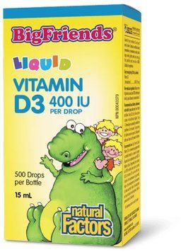 Natural Factors BigFriends Liquid Vitamin D3 400 Iu - 15ml 1468841 фото