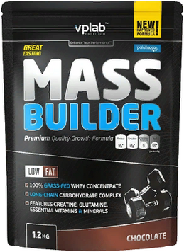 Гейнер VPLab Mass Builder 1200 g /12 servings/ Chocolate 898790 фото