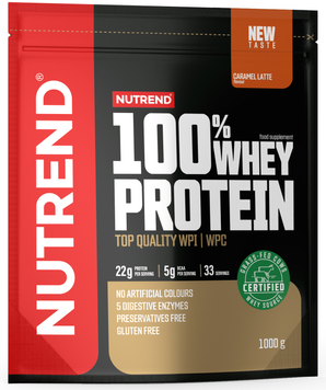 Протеин Nutrend 100% Whey Protein 1000 g /33 servings/ Caramel Latte 843834 фото