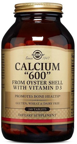 Solgar Calcium 600 from Oyster Shell with Vitamin D3 Солгар Кальцій з раковин устриць 240 таблеток 496833 фото