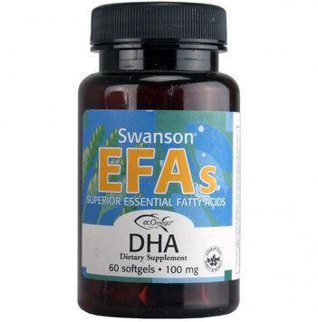 Swanson EFA DHA, 100 mg, 60 Softgels (SWA-17014) 661698 фото