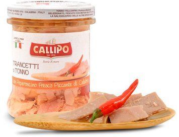 Тунець із гострим чилі в оливковій олії шматочками Callipo 170 г (80767725) 1105612 фото