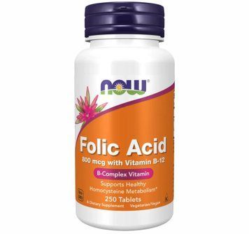 Now Foods Folic Acid 800mcg - 250 Tablets 1449967 фото