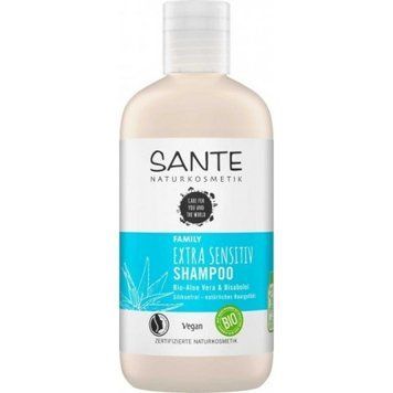 Sante Family Extra Sensitive Shampoo БІО-Шампунь для чутливої шкіри голови алое віра та бісаболол 250 ml 895618 фото