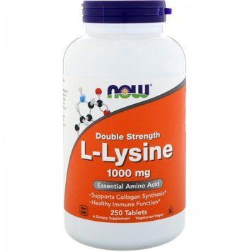 NOW Foods L-Lysine 1000 mg Л-Лизин 250 таблеток 775652 фото
