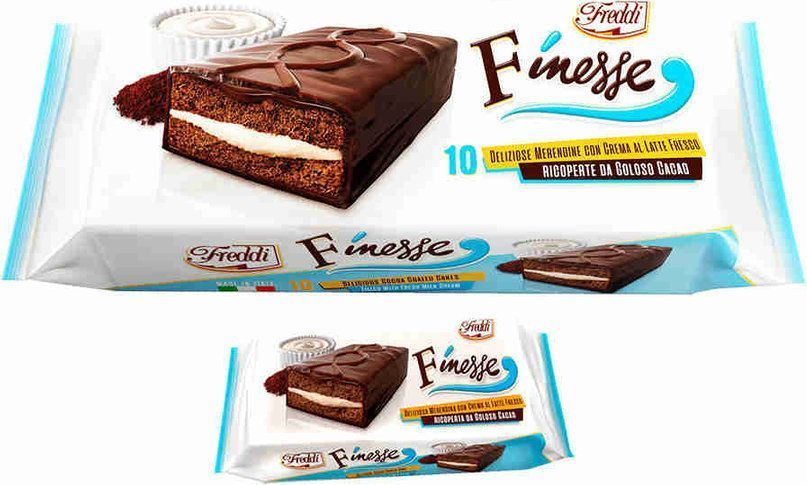 Тістечне бісквітне Freddi Finesse з молочним кремом 10x39 г (8005380010405) 1222719 фото