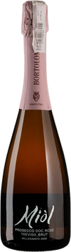 Вино Bortolomiol Miol Rose Prosecco DOC Treviso Brut Millesimato 2020 рожевий брют 0.75 л (BWW0810) 1081116 фото