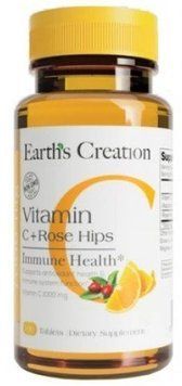 Earth's Creation Vitamin C 1000 mg with rose hips Вітамін С 100 таблеток 879379 фото
