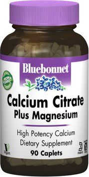 Bluebonnet Nutrition Calcium Citrate + Magnesium, 90 Caplets (BLB0716) 659783 фото