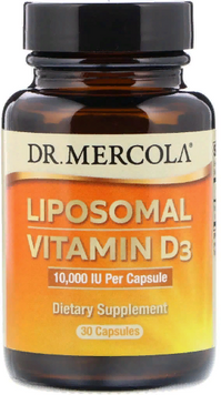 Dr. Mercola Liposomal Vitamin D3 10.000 IU Витамин Д3 липосомальный 30 капсул 827375 фото
