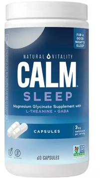 Natural Vitality CALM Sleep Magnesium Glycinate Спокійний сон з гліцинатом магнію та бергамотом 60 вегетаріанських капсул 1117616 фото