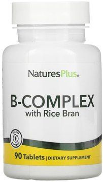 Nature's Plus B-Complex with Rice Bran - 90 Tablets 1455626 фото