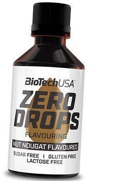 Заменитель питания BioTechUSA Zero Drops 50 ml /100 servings/ Nut Nougat 690275 фото
