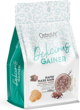 Гейнер OstroVit Delicious GAINER 4500 g / 45 servings / chocolate - wafers 1073994 фото