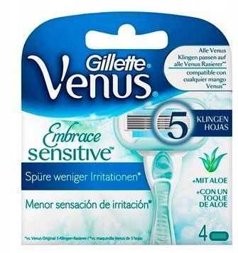 Gillette Venus Embrace Sensitive Сменные касеты для бритья для женщин 4 шт 1300453 фото