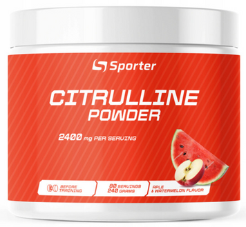 Амінокислота для спорту Sporter Citrulline Powder 240 g / 40 servings / watermelon-apple 1030939 фото