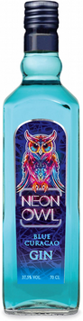 Джин Neon Owl Blue Curacao 37.5% 0.7 л (3014400238601) 1345439 фото