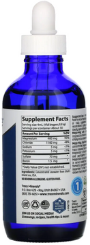 Trace Minerals Research Mega-Mag Natural Ionic Magnesium with Trace Minerals Ионный магний с минералами 400 мг 118 мл 682230 фото