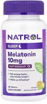 NATROL Melatonin 10mg - 60 Tablets 1456272 фото