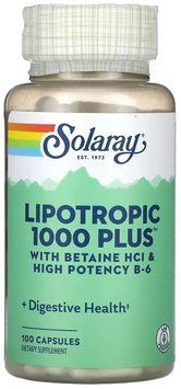 Solaray Lipotropic + 1000 - 100 Capsules 1452798 фото