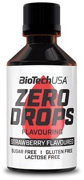 Заменитель питания BioTechUSA Zero Drops 50 ml /100 servings/ Strawberry 690276 фото
