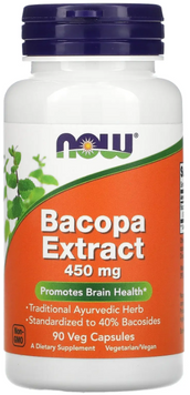 Now Foods Bacopa Extract Бакопа экстракт 450 мг 90 капсул 1158599 фото