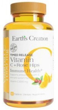 Earth's Creation Vitamin C 1000 mg with rose hips Вітамін С 60 таблеток 879380 фото