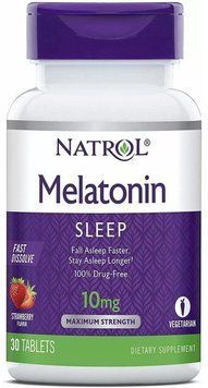 Natrol Melatonin with Strawberry flavored 10 mg Мелатонін 30 таблеток 775001 фото