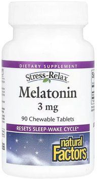 Natural Factors Melatonin 3mg - 90 Chewable tablets 1455938 фото