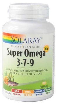 Solaray Super Omega 3-7-9, 120 Softgels (SOR-61009) 661715 фото