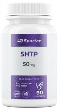 Sporter 5HTP 50mg + Vitamin B6 5mg + Niacin 90 капсул 968881 фото