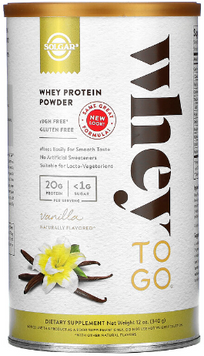 Solgar Whey Protein Powder Natural Vanilla Flavor Солгар Сывороточный протеин, ваниль 12 oz (340 г) 831902 фото
