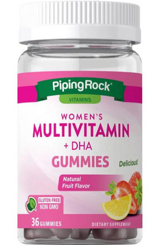 Piping Rock Womens Multivitamin DHA Вітамінно-мінеральний комплекс для жінок 36 жувальних цукерок 1107192 фото