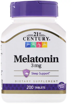 21st Century Health Care Melatonin 3 mg 200 tabs (CEN-22721) 575646 фото