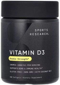 Sport Research Vitamin D3 4000IU - 360 softgels 1470594 фото