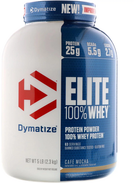 Протеин Dymatize Elite 100% Whey Protein 2270 g /70 servings/ Cafe Mocha 415063 фото