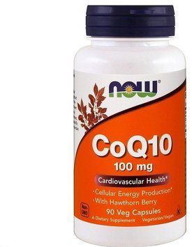 NOW Foods CoQ10 100 mg with Hawthorn Berry Veg Capsules 90 caps 416597 фото