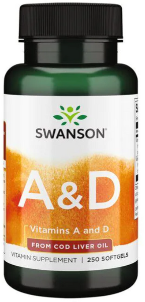 Swanson Vitamin A & D Витамины А и D 250 гелевых капсул 1042865 фото