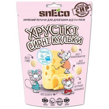 Сыр snEco хрустящий сушеный для детей Pink 28 г (4823095805949) 1081371 фото