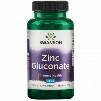 Swanson Zinc Gluconate 30 mg Цинк глюконат 250 таблеток 776403 фото