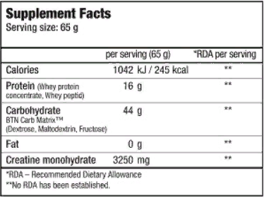 Гейнер BiotechUSA Hyper Mass 5000 1000 g / 15 servings / Strawberry 774853 фото
