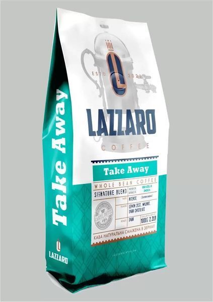 Кофе в зернах Lazzaro Take Away (бленд) 1 кг 1144964 фото