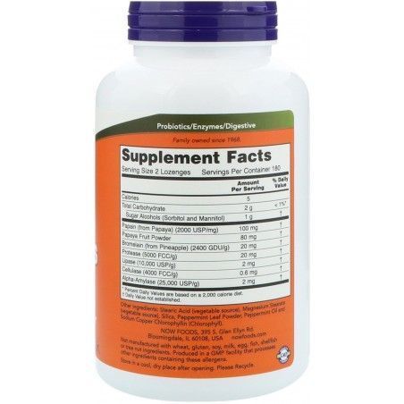NOW Foods Papaya Enzyme Lozenges 360 tabs 416738 фото