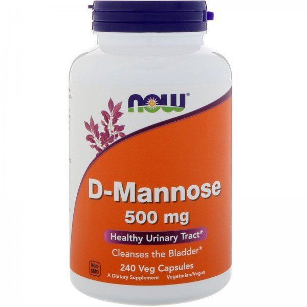 NOW Foods D-Mannose 500 mg Д-Манноза 240 веганських капсул 775465 фото