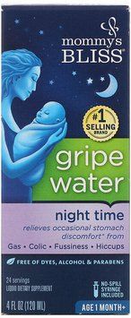 Mommy's Bliss Night Time, Gripe Water, 1 Month +, 4 fl oz (120 ml) (BAB05410) 686460 фото
