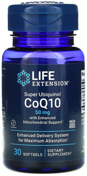 Life Extension Super Ubiquinol CoQ10 Суперубихинол CoQ10 30 капсул 1159482 фото